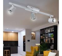 Plafonnier Barre de Spots Plafond Pivotant LED Luminaire Sportif Couloir Chrome