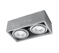 Plafonnier Béton Gris GU10/ES111 2 Quatro