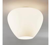 Plafonnier Bibiane Lindby, dimmable, blanc, Salon / Salle à manger, Verre, Moderne, Plafonnier