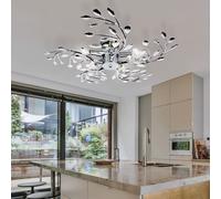 Plafonnier Blätterleuchte Chrome Luminaire de Cuisine Couloir 5 à Flammes