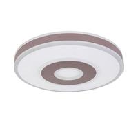 Plafonnier blanc lampe de salon plafonnier moderne dimmable, veilleuse LED télécommande CCT, métal acrylique, LED 55W 1900lm 3000-6000K, DxH 44x9 cm