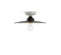 Plafonnier Blanc Noir En Céramique Ø 30 Cm E27 Vintage Lampe De Plafond Salon