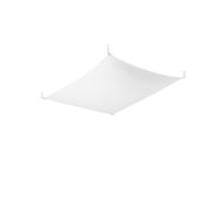 Plafonnier Blanc Tissu 105 CM Long Incl. LED Ampoule Blendarm Deckenleuchte