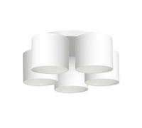 Plafonnier Blanc Tissu Métal B : 58 CM E27 Blendarm Deckenleuchte Salon