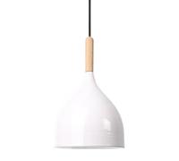 Plafonnier bohème élégant à Une tête, luminaire Suspendu décoratif en Bois de Style Ferme, culot E27, Abat-Jour en métal pour Chambre, Couloir, Salon, Bar