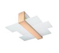 Plafonnier Bois Bois Naturel E27 2 Feniks