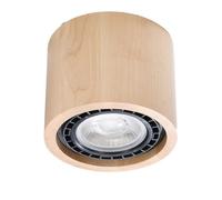 Plafonnier Plafonnier rond bois L 14 cm salon chambre salle à manger