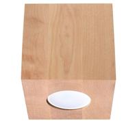 Plafonnier Bois Bois Naturel GU10 1 Quad