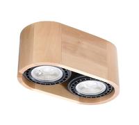 Plafonnier Bois Bois Naturel GU10/ES111 2 Basic