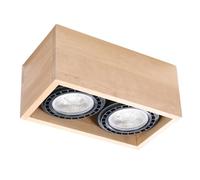 Plafonnier Bois Bois Naturel GU10/ES111 2 Quatro