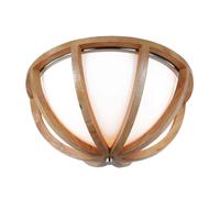 Plafonnier Bois Verre Ø33cm Rond Rustique Wohnlich Arbaro Salon de Lampe