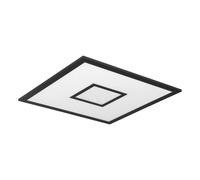 Plafonnier BORDONARA LED 21,5W en aluminium et acier noir et blanc 450x450mm