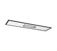 Eglo Panneau LED Bordonara, lampe de plafond dimmable avec télécommande, plafonnier rectangulaire pour bureau et couloir, métal noir et plastique blanc, blanc chaud-froid, RVB, 120x30 cm