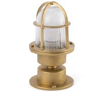 Plafonnier / Borne extérieur Mauren - Faro Barcelona - Vintage - Jaune - Laiton et diffuseur de cristal