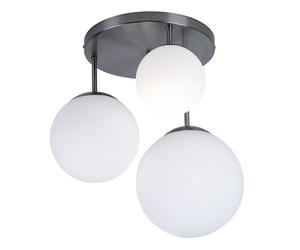 Plafonnier boule de verre télécommandé gradateur de salon dans un ensemble comprenant des ampoules LED RVB