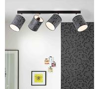 Plafonnier Brilliant Galance Noir Max. 4 X 40W E27 Orientable Lumière Lampe