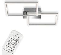 Plafonnier BRILONER LEUCHTEN FRAME, 30 W, 3300 lm, IP20, chrome-alu, métal-plastique, intensité lumineuse variable, CCT, 50 x 38,8 x 7,8 cm