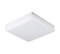 Plafonnier bureau plafonnier blanc lampe LED carrée, luminaire de salon sans cadre moderne, 1x LED 15 W 1700 lm 3000K blanc chaud, LxlxH 20x20x4,75 cm