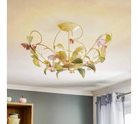 Plafonnier Butterfly Luminex, dimmable, Salon / Salle à manger, Inox, Florentin, Plafonnier