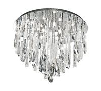 Plafonnier CALAONDA G9 8X33W en acier inoxydable chrome D580mm