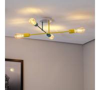 Plafonnier Cambridge HELAM, dimmable, orange / jaune, Salon / Salle à manger, Métal, Plafonnier