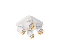 Plafonnier carré Andy 4xGU10 blanc + or ML9940