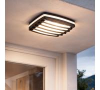 LEDKIA LIGHTING Plafonnier Carré Métal Domia 300x300 mm pour chambre, salon, cuisine Noir