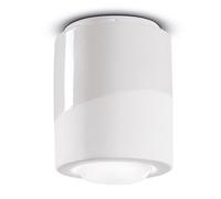 Plafonnier Céramique Blanc Ø 12,5 CM Rond H:14 CM Atours E27 Rétro Spot Lampe