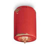 Plafonnier Céramique Petit Ø 8,5 CM H:12 CM Atours E14 Rouge Shabby Spot Lampe