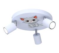 Plafonnier Chambre D'Enfant Métal Ø 30 Cm GU10 Bleu Réglable Spot Plafond