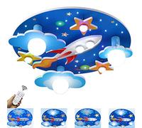 Plafonnier Chambre D'enfant Plafond Lampe LED 35W Univers Créatif Ciel Étoilé Éclairage Plafond Ø61cm Dimmable avec Télécommande Garçons et Filles Chambre Plafonnier De Protection Yeux Dessin Animé