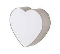 Plafonnier Chambre D'Enfants Toile Cœur L: 42 CM Beige Blanc 2x E27 Lampe