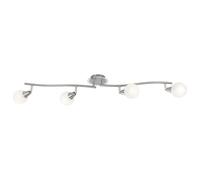 Plafonnier chromé Spot lampe de salon Plafonnier, spot orientable, 4x GU10, LxH 90 x 19 cm