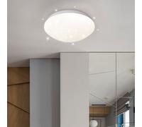 Plafonnier LED plafonnier lampe de salon, ciel étoilé, métal, blanc, DXH 21,5 x 7,8cm
