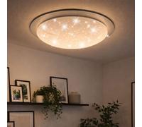 Plafonnier Ciel Étoilé Lumière Du Jour de Salle Bain LED D 38 CM