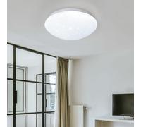 Plafonnier LED lampe de chambre 6500K ciel étoilé plafonnier blanc lumière du jour, effet étoile, 18W 1260lm 6500K, DxH 29x9,5 m