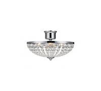 Plafonnier classique en cristal GRÄNSÖ chromé 3 ampoules