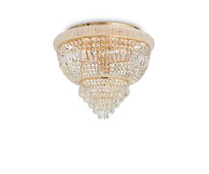 Plafonnier Classique Or Avec Cristaux DL0170
