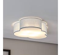 Plafonnier Cloud TK Lighting, dimmable, bleu, Chambre d'enfant, Textile / Tissu / Soie, Jeunes / étudiants, Plafonnier