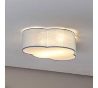 Plafonnier Cloud TK Lighting, dimmable, bleu, Chambre d'enfant, Textile / Tissu / Soie, Jeunes / étudiants, Plafonnier