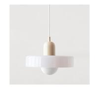 Plafonnier coloré Lampe à suspension du milieu du siècle avec abat-jour en verre Éclairage suspendu vintage Luminaires suspendus en fer et en verre pour chambre à coucher, salon, cuisine, couloir (cou