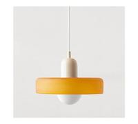 Plafonnier coloré Lampe suspendue du milieu du siècle avec abat-jour en verre Éclairage suspendu vintage Luminaires suspendus en fer et en verre pour chambre à coucher, salon, cuisine, couloir (couleu
