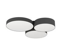 Plafonnier connecté BARBANO-Z LED 3X7,5W en acier noir 605x565x90mm