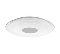 Plafonnier connecté LANCIANO-Z LED 4X11,2W en acier blanc et transparent D560mm