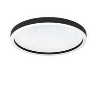 Plafonnier connecté MONTEMORELOS-Z LED 34,5W en aluminium noir D570mm