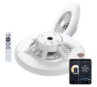 Plafonnier connecté muvit io wifi blanc cct avec ventilateur - compatible alexa, google home et siri - 600*170mm G
