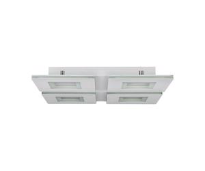 Plafonnier connecté PADROGIANO-Z LED 26,2W en acier blanc 450x450x50mm
