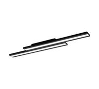 Plafonnier connecté SALITERAS-Z LED 2X10,2W en acier noir 1160x160x50mm