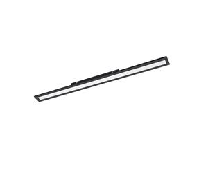 Plafonnier connecté SALOBRENA-Z LED 33,5W en aluminium et acier noir 1200x100x45mm