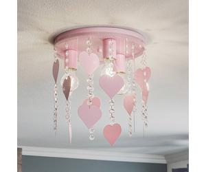 Plafonnier Corazon Eko-Light, dimmable, violet / rose, Chambre d'enfant, Métal, Jeunes / étudiants, Plafonnier